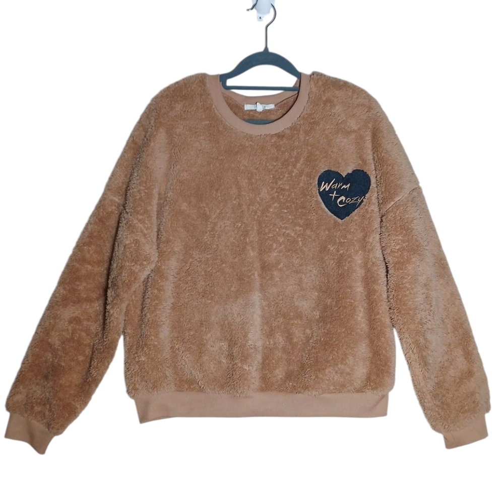 Zoe‎ + Liv Warm and Cozy Brown Sweater Sz L